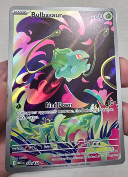 Pokemon Card TCG: Bulbasaur Holo Illustration Rare IR Mega Evolution # 133/132 - Image 2