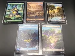 MTG Final Fantasy Foil Chocobo Track Lands All Holiday Variants 5 Card Lot - Image 1
