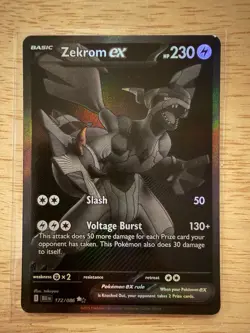 Zekrom EX 172/086 Pokemon Card Black Bolt SV11 English NEAR MINT - Image 1
