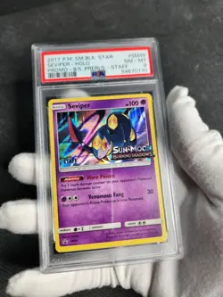 2017 Pokemon Black Star Seviper STAFF Holo Promo SM46 Graded Pokemon Card PSA 8 - Image 5