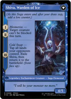 ERROR CARD Jill, Shiva's Dominant / Shiva, Warden of Ice 0058 Final Fantasy MTG - Image 2