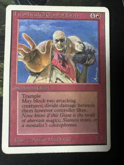 MTG Two-Headed Giant of Foriys Unlimited Magic the Gathering Card - Image 1