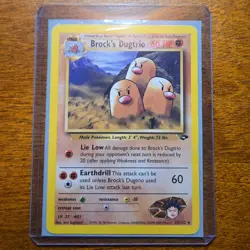 Brock's Dugtrio 22/132 - Gym Challenge Unlimited Rare 2000 - Pokemon TCG Card MP - Image 5
