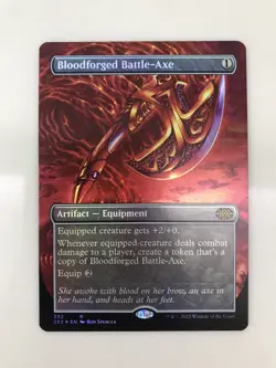 Bloodforged Battle-Axe Foil Extended Borderless MTG Magic Gathering Card NM 2X2 - Image 1