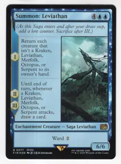 MTG Final Fantasy Foil Rare #0077 Summon Leviathan - Image 1