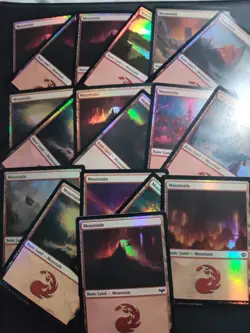 Mtg Full Pauper Deck Mono Red Madness Burn Lands and Lightning Bolt Foil Tier 1 - Image 1