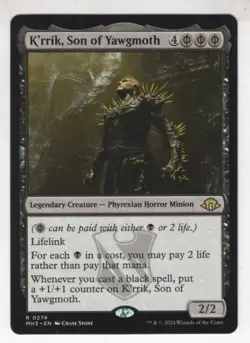 MTG Modern Horizons 3 Rare Card #274 K'rrik, Son of Yawgmoth - Image 1
