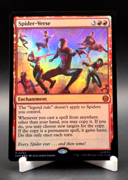 Spider-Verse Magic The Gathering Spider-Man Mythic Rare Foil #93 - Image 1