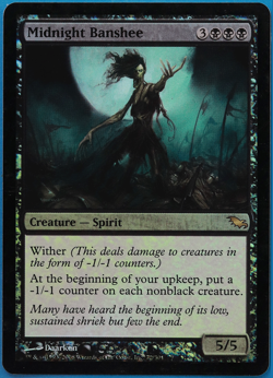 Midnight Banshee FOIL Shadowmoor NM Black Rare MAGIC CARD (ID# 495848) ABUGames - Image 1