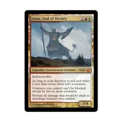 WOTC MTG Journey into Nyx Iroas, God of Victory (MR) EX - Image 1