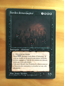Mtg Carte Magic Fbb Demonic Hordes French Fr LP - Image 1