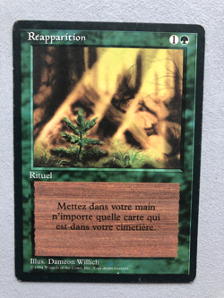 Mtg Carte Magic Fbb Foreign Black Bordered Regrowth French MP - Image 1