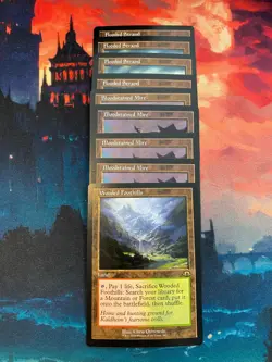 MTG Modern Horizons 3 Bloodstained Mire Retro, Flooded Strand & Wooded Foothills - Image 1