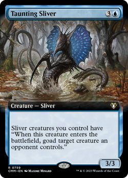 Taunting Sliver (Extended Art) [Commander Masters] - Image 1