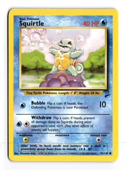 Squirtle 93/130 Base Set 2 Common Pokemon Light Play+ - Image 1