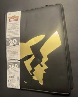 Pokemon Ultra-Pro Premium Binder Pikachu Black / Gold Leatherette 15%OFF - Image 3