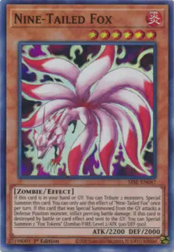 x3 Nine-Tailed Fox SESL-EN047 Secret Slayers Yugioh 1st Edition - Image 1
