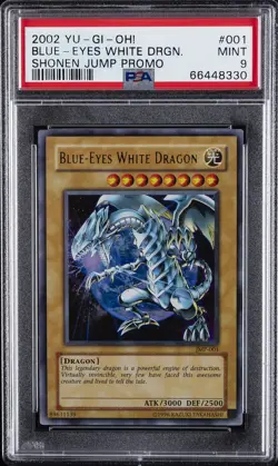 2002 YU-GI-OH! SHONEN JUMP PROMO #001 BLUE-EYES WHITE DRAGON PSA 9 - Image 1