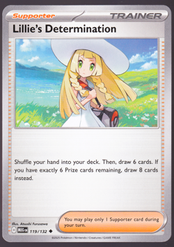 Lillie's Determination 119/132 Mega Evolution Pokemon TCG Card NM - Image 1