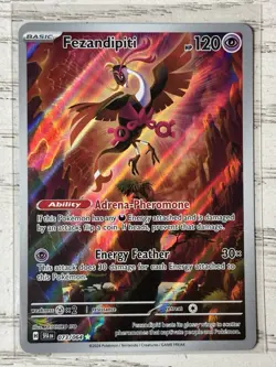 Pokemon TCG Fezandipiti Holo Card 073/064 Shrouded Fable Illustration Rare NM - Image 1