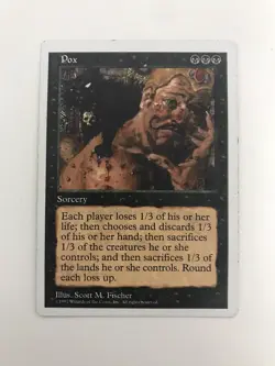 Pox MTG Magic the Gathering Card LP Lightly Played 5ED - Image 1