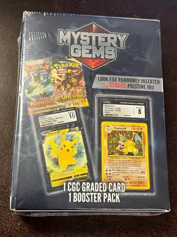 Pokemon Mystery Gems 1 Graded Card, 1 Booster Packs + 1 Pokemon 757 GOD PACK - Image 1