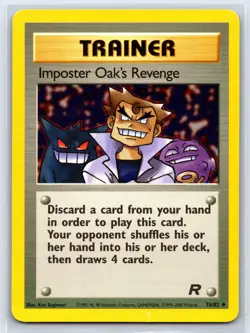 Pokemon TCG Imposter Oak's Revenge Team Rocket 76/82 Regular Non Holo Card - Image 1