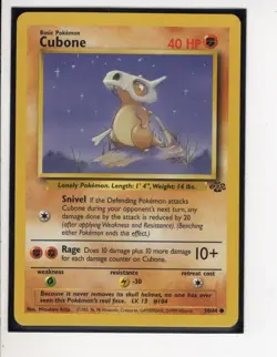 CUBONE JUNGLE SET POKEMON CARD 50/64 NM/M - Image 1