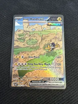 Pokemon TCG Iron Hands EX Paradox Rift Holo Card 248/182 Special Illustration - Image 1
