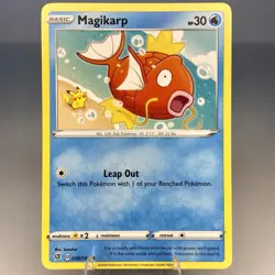 Magikarp 039/192 w/ Pikachu Regular SWSH02: Rebel Clash Pokemon Card Near Mint - Image 1