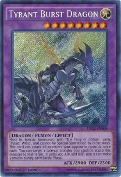 Yugioh - Tyrant Burst Dragon - 1st Edition Secret Rare NM - Free Holo Card - Image 1