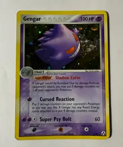 Pokemon Gengar TCG Card 5/92 EX Legend Maker Holo Rare - Creased Corners - Image 1