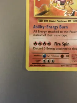 2016 Pokemon TCG Mega Charizard EX Evolutions Holo Rare Card 11/108 - Image 5