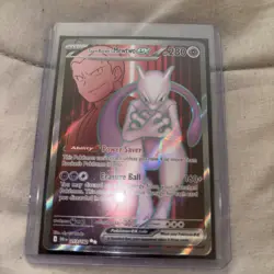 Team Rocket's Mewtwo ex 213/182 Ultra Rare Destined Rivals Pokemon Card - Image 1