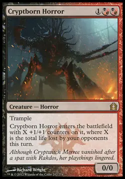 1x FOIL Cryptborn Horror Return to Ravnica MtG Magic Hybrid Rare 1 x1 Card Cards - Image 1