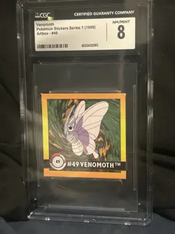 Venomoth 49 Artbox Series 1 Stickers Vintage Pokemon Trading Card Game 1999 NM - Image 1