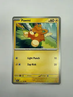 Pokemon TCG Pawmi Card Scarlet Violet Base Set Common Card 074/198 - Image 1