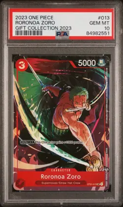PSA 10 Roronoa Zoro ST01 013 Gift Collection 2023 One Piece Card Game English - Image 1