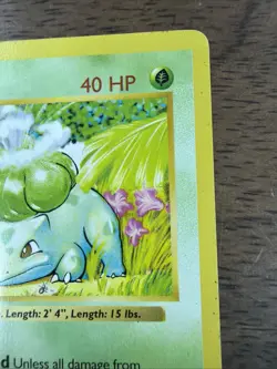 Pokemon Card Bulbasaur 44/102 Shadowless Base Set WOTC Vintage LP/MP - Image 4