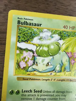 Pokemon Card Bulbasaur 44/102 Shadowless Base Set WOTC Vintage LP/MP - Image 5