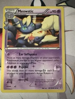 Meowstic RC15/RC32 Radiant Collection Holo Pokemon TCG Card Generations XY - Image 1