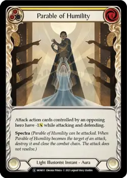 LP FAB Parable of Humility - Rainbow Foil - Unlimited Edition Lightly Played Mon - Image 1