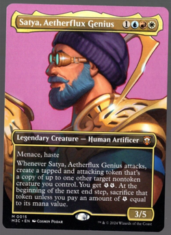 Satya, Aetherflux Genius 0015 Borderless Non Foil Mythic MH3 Near Mint - Image 1