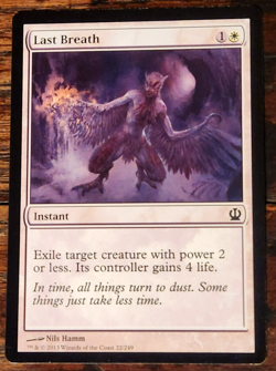 MTG * Misprint Color Error - Pink " Last Breath NM Theros - Fast Shipping! - Image 1