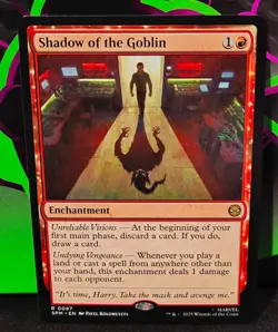 magic the gathering - Shadow of the Goblin - Enchantment - Rare - Red - Mountain - Image 1