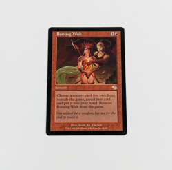 MTG Singles Judgment Expansion BURNING WISH Rare EX WotC 2002 - Image 1