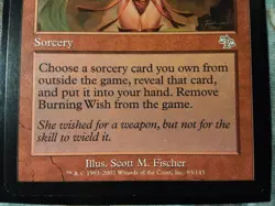 Burning Wish Judgment Rare (PANGOLIN MTG) MINTY! Front NM+ Back NM+ See Pics! - Image 3