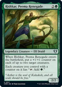 Rishkar, Peema Renegade [Commander Masters] Foil Near Mint - Image 1