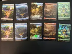 Chocobo Track Foil Full Art BASIC LAND NM Final Fantasy MTG Magic Lot of 10 - Image 1