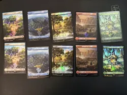 Chocobo Track Foil Full Art BASIC LAND NM Final Fantasy MTG Magic Lot of 10 - Image 1